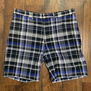Polo Golf Multicolor Blue Plaid Above Knee Shorts